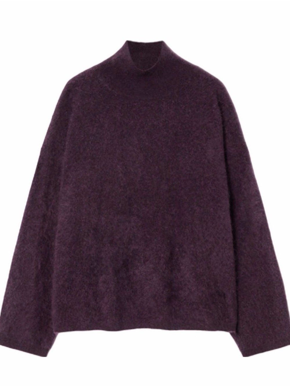 NWOT COS Plum Mohair Mock Neck Women's Sweater